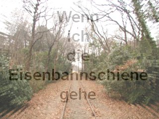 Wenn ich die Eisenbahnschiene gehe